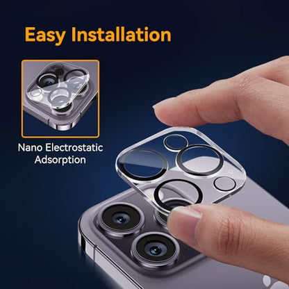 Camera Lens Protector for iPhone 13 Pro 6.1" & iPhone 13 Pro Max 6.7",9H Tempered Glass，Ultra HD, Scratch Resistance Easy to Install，Case Friendly，[Does not Affect Night Shots] 3-Pack - size: iPhone 13Pro/13 Pro Max