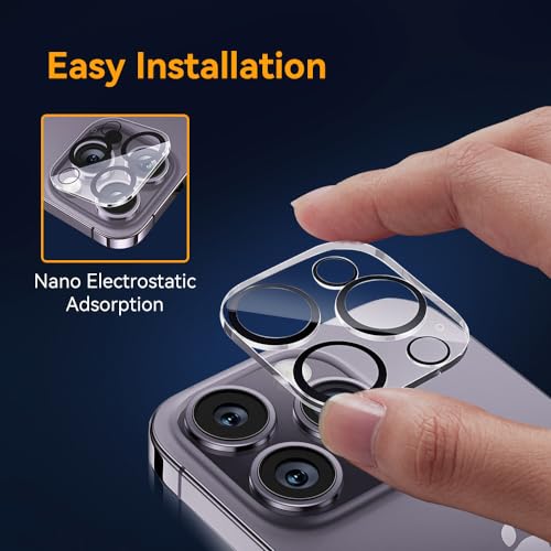 Camera Lens Protector for iPhone 16 pro 6.3 / iPhone 16 pro max 6.9,9H Tempered Glass，Ultra HD, Scratch Resistance Easy to Install，Case Friendly，[Does not Affect Night Shots] 3-Pack - size: iPhone16 pro/16pro max