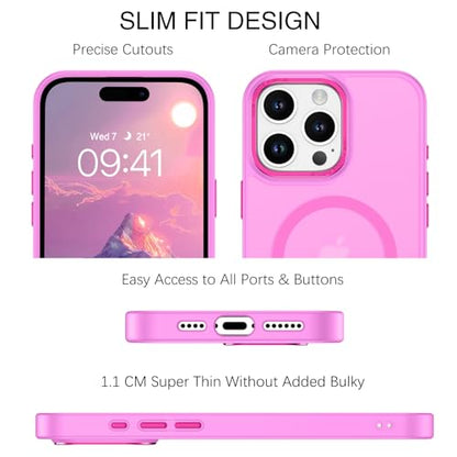 BENTOBEN Magnetic for iPhone 16 Pro Max Case,(Compatible with MagSafe) (Military Grade Drop Protection) Slim Translucent Matte Shockproof with Anti-Fingerprint Phone Case 6.9",Fruit Purple - color: Fruit Purple