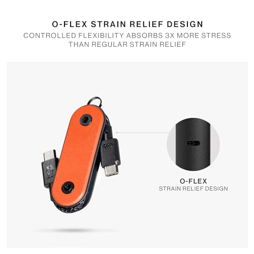 Native Union Pocket Cable 60W – Reinforced Braided USB-C to USB-C Portable Charging Cable – Compatible with iPhone Air, 17e, 17 Pro Max, iPad Pro M5, iPad Air M4, Galaxy S26, Flip/Fold 7 (Oxyfire) - color: Oxyfire