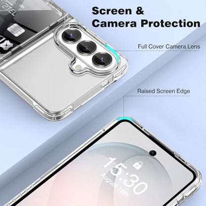 ACANDYA for Samsung Galaxy S26 Plus Case Wallet Clear S26+ Case with Card Holder Protective Shockproof Anti-Scratch Anti-Yellow Heavy Duty Protection Cover for Samsung Galaxy S26 Plus/S26+ Transparent - size: for Galaxy S26+/S26 Plus