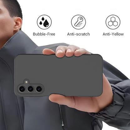 TENOC Phone Case for Samsung Galaxy A16 4G/5G, Black Case Anti-Fingerprint Protective Bumper Matte Cover - color: Black Matte, size: A16