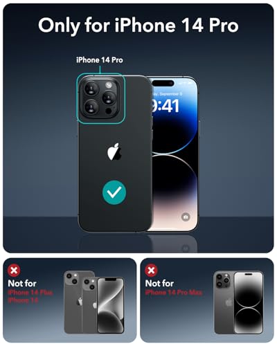 ESR 3 Pack for iPhone 14 Pro Screen Protector, Armorite | 7X Impact Absorption, 9H+ Tempered Glass, Easy One-Pull Installation, Full-Coverage Protection, UltraFit Tray, Bubble-Free - size: iPhone 14 Pro 6.1 inch