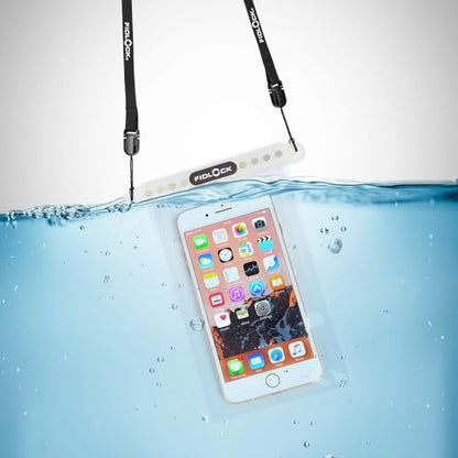 FIDLOCK Hermetic Dry Bag Flexible Magnetic Bag, Medi, Transparent | Medi Dry Bag, Magnetic Self-Sealing Closure, Waterproof/Dustproof Protection, Touchscreen Window, Lanyard Carry - color: Transparent, size: Medi