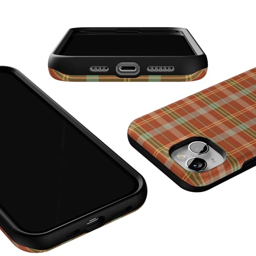 Casely iPhone 14 Plus Case | Spiced Chai | Fall Plaid | Bold Protective Design | MagSafe Compatible Design - color: Spiced Chai | Fall Plaid, size: Iphone 14 Plus