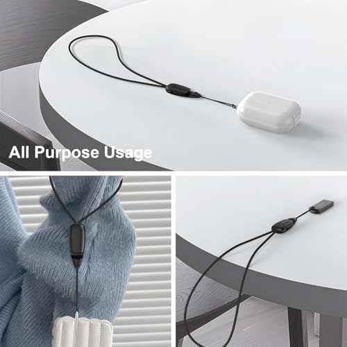 E-Tree 2 Pack Multi-Purpose Wrist Lanyard Hand Strap for Cell Phone Case Camera Airpods Keys Keychain Keys USB Flash Drive - color: Black & Black