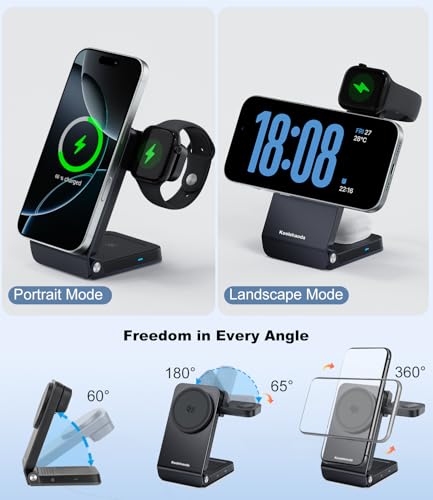 Koolehaoda Qi2.2 3 in 1 Wireless Charging Station with TEC Active Cooling