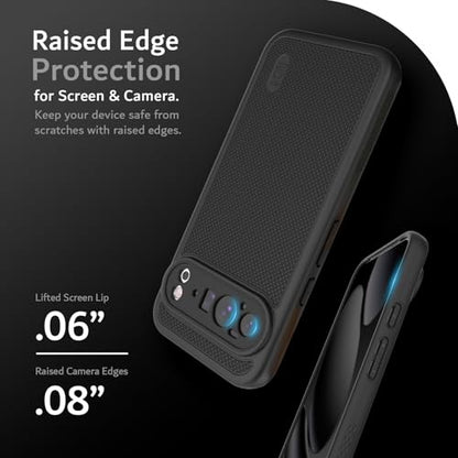 TUDIA MergeGrip [Military Grade] Cases for Google Pixel 10 Pro XL (2025), [Drop Tested] Dual-Layer Shockproof Rugged Slim Anti-Slip Heavy Duty Protective Phone Case Pixel Pro 10 XL Cover – Black - color: Black, size: Pixel 10 Pro XL