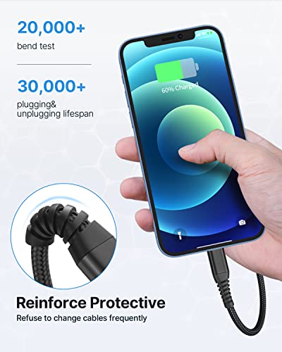 Aioneus iPhone Charger 3ft 2Pack MFi Certified USB A to Lightning Cable - color: Grey, size: 3ft