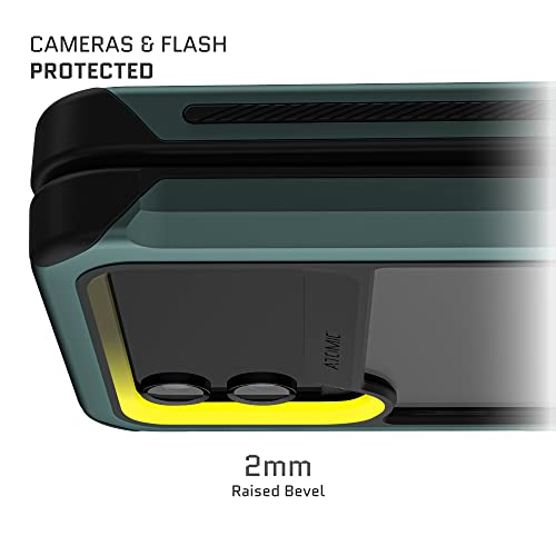 Ghostek Atomic Slim Galaxy Z Flip 4 Case - Clear Back with Green Aluminum Metal Bumper, Shockproof & Dual-Layer Protective Phone Case, Limited Edition Color for 2022 Samsung Z Flip 4 Case(6.7")(Green) - color: Green [Limited], size: Galaxy Z Flip 4