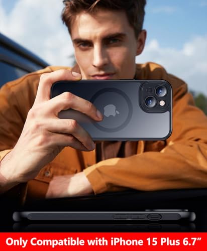 SPIDERCASE Magnetic for iPhone 15 Plus Case,Black - color: Black, size: Iphone 15 Plus 6.7''