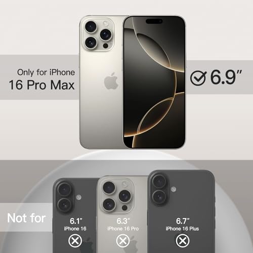 JETech Silicone Case for iPhone 16 Pro Max, Natural Titanium | Silky Soft Touch, Shockproof Protection, Scratch Resistant, Microfiber Lining - color: Natural Titanium, size: iPhone 16 Pro Max