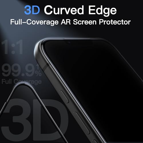 JETech 3D 9H+ Anti-Reflective Screen Protector for iPhone 17e/16e - size: iPhone 17e/16e