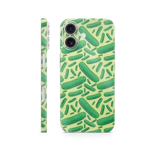 Glossy Glitter Phone Skin Compatible with Apple iPhone 17 - Pickles - Premium 3M Vinyl Protective Wrap Decal Cover - Easy to Apply | Crafted in The USA by MightySkins - color: Pickles, size: iPhone 17 (Full Wrap), style: Glossy Glitter Finish
