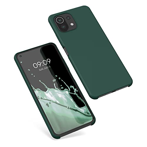 kwmobile Case Compatible with Xiaomi 11 Lite (5G) NE/Mi 11 Lite (5G) Case - TPU Silicone Phone Cover with Soft Finish - Moss Green - color: moss green