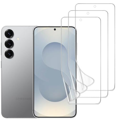 3 Pack TPU Screen Protector for Samsung Galaxy S25, Self-Healing HD Flexible Hydrogel Film Compatible with Galaxy S25 5G 6.2", Support Fingerprint Unlock, Scratch-Resistant, Bubble Free - size: Samsung Galaxy S25