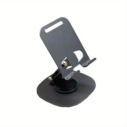 Adjustable Phone Stand for Desk 360 Rotating Foldable Cell Phone Holder Desktop Portable Cellphone Stand, Office Desk Accessories Compatible for iPhone 16 15 14 13 Pro Max, Smartphones, iPad (Grey)