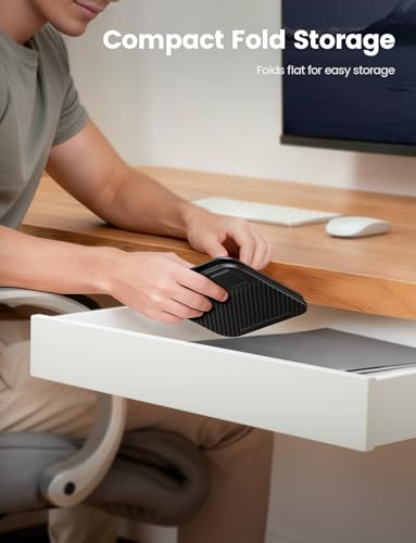 Lamicall Adjustable iPad Stand for Desk, Ultra-Slim Foldable, 360° Rotation - color: Black
