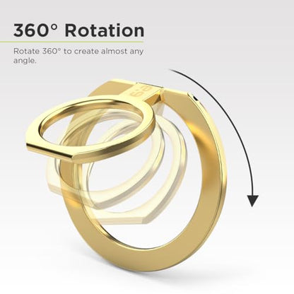PureGear Magnetic Phone Grip for MagSafe, 360° Ring Kickstand - color: Gold