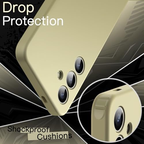 JETech Slim Case for Samsung Galaxy S24, Amber Yellow | Camera Lens Protection, Soft TPU Design, Matte Finish, Shockproof Protection - color: Amber Yellow, size: S24