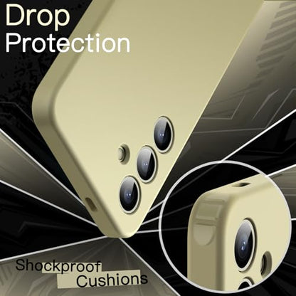 JETech Slim Case for Samsung Galaxy S24, Amber Yellow | Camera Lens Protection, Soft TPU Design, Matte Finish, Shockproof Protection - color: Amber Yellow, size: S24