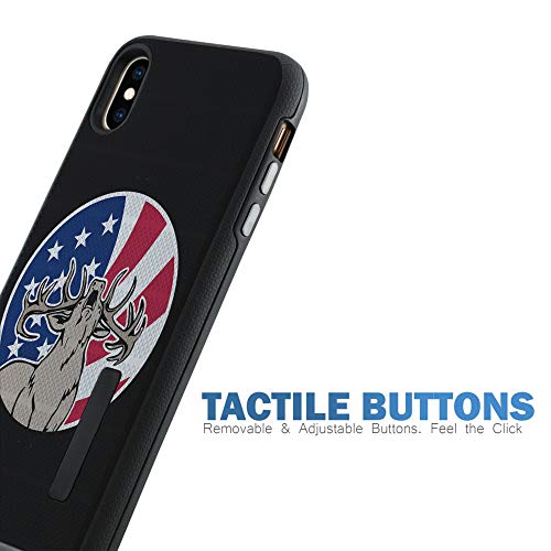 CasesOnDeck Case Compatible with [Apple iPhone X | iPhone Xs][Grip Tactical] iPhone Xs Hybrid Bump and Drop Protection Case Slim Fit Dual Layer Cover (Moose) - color: Moose