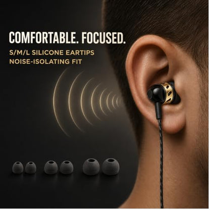 Betron AX5 Earphones Wired Earbud Headphones with Microphone