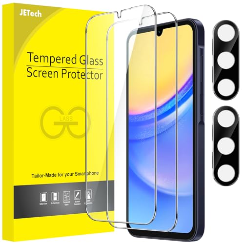 JETech Screen Protector for Galaxy A15, with Camera Lens Protector, 2+2Pack - size: Galaxy A15