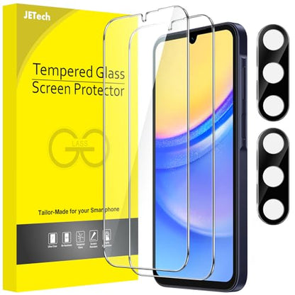 JETech Screen Protector for Galaxy A15, with Camera Lens Protector, 2+2Pack - size: Galaxy A15