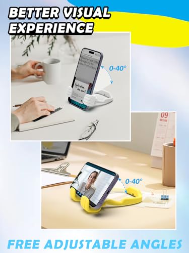 4 Pack Thumbs Up Lazy Phone Holder Stocking Stuffers for Teen Boys Girls - color: Black & Purple & White & Yellow, size: 4