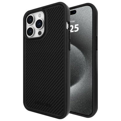 Pelican Protector iPhone 15 Pro Max Case -Rugged MagSafe Phone Case -Carbon | Magnetic Phone Case w/16ft Military-Grade Drop Protection - Anti-Scratch, Heavy Duty Phone Cover for iPhone 15 Pro Max - color: Protector Carbon, style: MagSafe