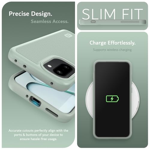 TUDIA MergeGrip Designed for OnePlus 15R Case 5G (2026) - [Military Grade Drop Tested] Dual Layer Shockproof Slim Rugged Tough Protective Phone Cases Cover (Green Lily) - color: Green Lily