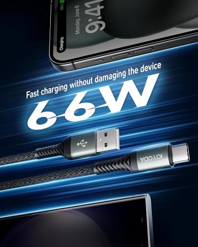 USB A to USB C Cable 3FT/6FT, Coiled USB C Cable for Car, 66W USBC Cable - color: Black, size: 3FT&6FT, style: USB A to USB C