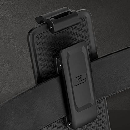 Encased Falcon Designed for Pixel 6 Case with Belt Clip, Full Body Protective Rugged Phone Case with Holster (Black) - style: Case with Belt Clip