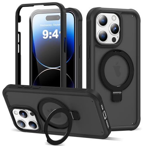Compatible with iPhone 14 Pro Case with Stand 6.1",Black - color: Black, size: Iphone 14 Pro
