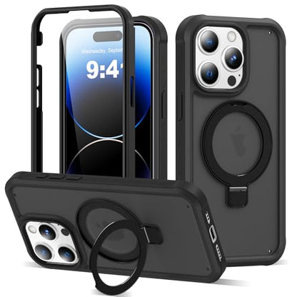 Compatible with iPhone 14 Pro Case with Stand 6.1",Black - color: Black, size: Iphone 14 Pro