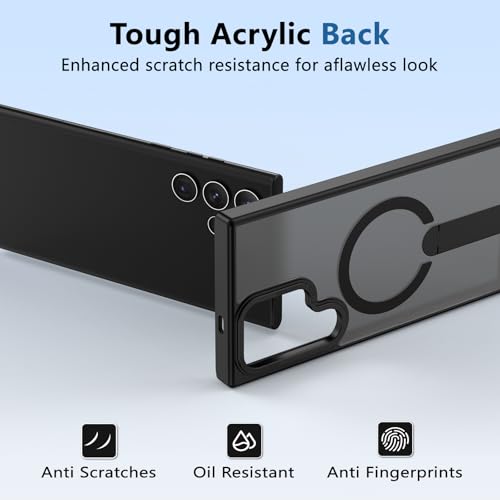 for S22-Ultra Case Compatible with MagSafe, Durable Stand, Black - color: Black, size: Galaxy S22 Ultra 6.8"