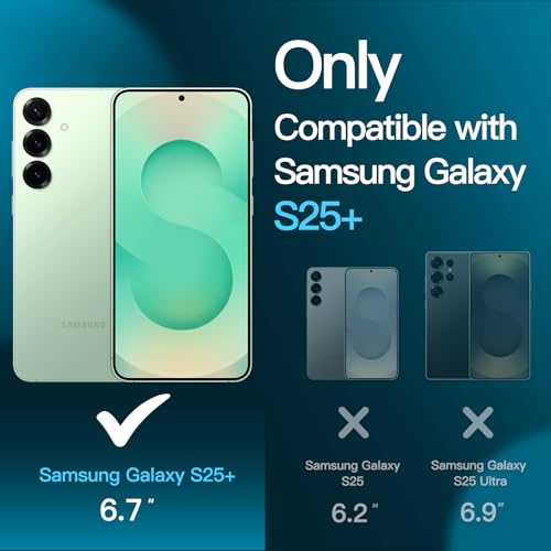 JETech Screen Protector for Samsung Galaxy S25 Plus, 3-Pack | HD Clear, Fingerprint ID Compatible, Anti-Scratch Glass - size: Galaxy S25 Plus