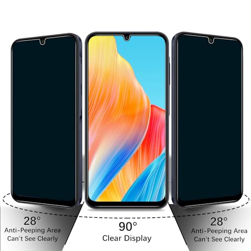 Privacy Screen Protector for Samsung Galaxy A25 5G Tempered Glass - color: Black-Galaxy A25 5G