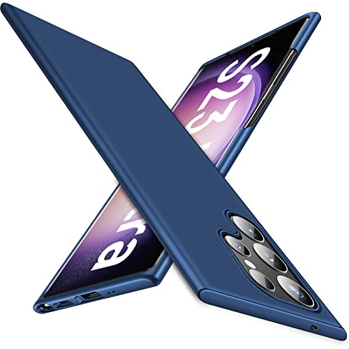 Gxmeuie Ultra Thin Case for Samsung Galaxy S23 Ultra 5G, Silky Touch & Anti-Fingerprint Material, Slim Hard PC Matte Cover Anti-Scratch Shockproof Protective Cases for Samsung S23 Ultra 5G (Blue) - color: Blue, size: Galaxy S23 Ultra