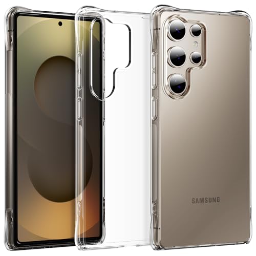 for Galaxy S25 Ultra Case, Ultra [Slim Thin] Flexible Scratch Resistant Clear TPU Gel Rubber Soft Skin Silicone Protective Phone Case Cover for Samsung Galaxy S25 Ultra (Clear) - size: S25 Ultra