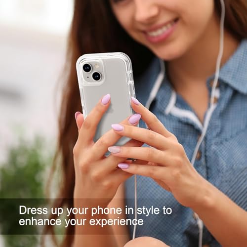 Follaroma for iPhone 15 Case, Shockproof Protection,Crystal Clear | Heavy Duty Shockproof Protection Phone Cases, Anti-Drop, Dual Layer Transparent Rugged Protective Cover, 6.1 inch - color: Clear, size: iPhone 15 6.1‘’