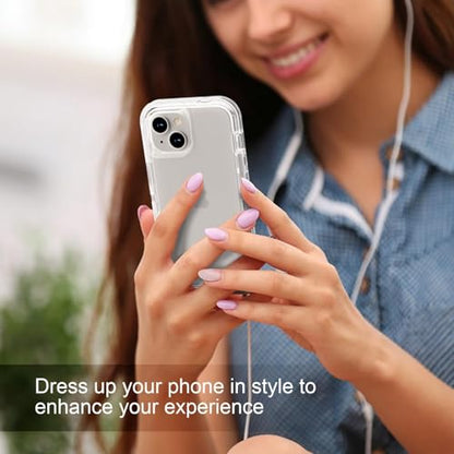 Follaroma for iPhone 15 Case, Shockproof Protection,Crystal Clear | Heavy Duty Shockproof Protection Phone Cases, Anti-Drop, Dual Layer Transparent Rugged Protective Cover, 6.1 inch - color: Clear, size: iPhone 15 6.1‘’