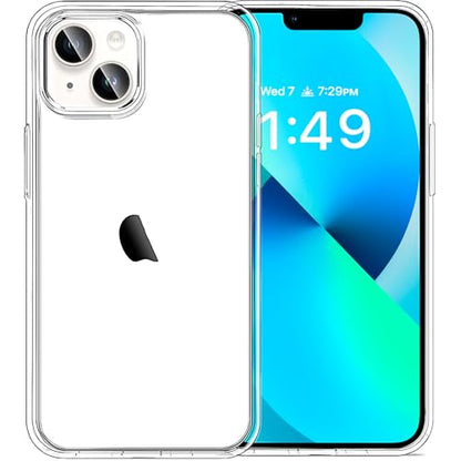 JJGoo Compatible with iPhone 13 Case Clear, 2.5mm Thickness Heavy Duty Transparent Soft Anti-Scratch Shockproof Protective Phone Bumper Phone Cases for iPhone 13 - color: Clear Heavy Duty