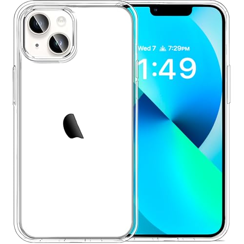 JJGoo Compatible with iPhone 13 Case Clear, 2.5mm Thickness Heavy Duty Transparent Soft Anti-Scratch Shockproof Protective Phone Bumper Phone Cases for iPhone 13 - color: Clear Heavy Duty