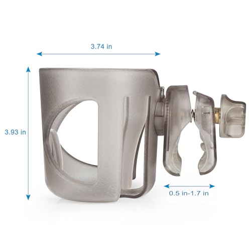 Accmor Stroller Cup Holder, Cup Holder for Walker Bike Wheelchair - color: All Transparent Grey