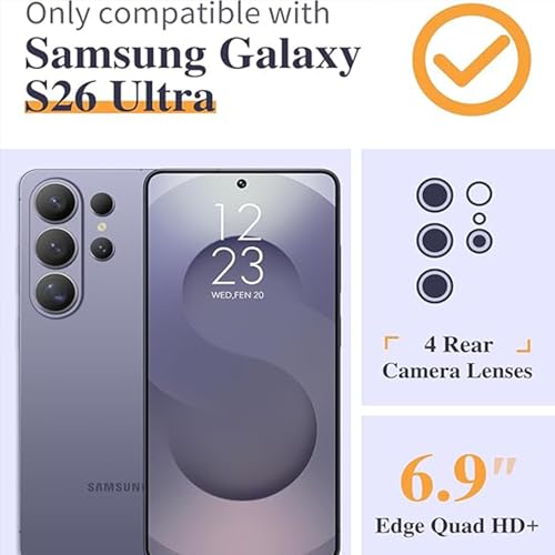Battery Case for Galaxy S26 Ultra,[12000mAh] Large Capacity Slim Portable Protective Fast Charging Case Compatible with Galaxy S26 Ultra (6.9inch) Wireless Extended Battery Charger Case (Black) - size: Galaxy S26 Ultra