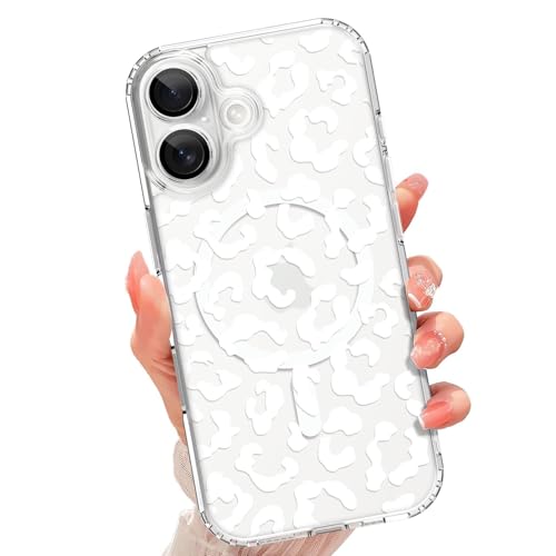 tharlet Magnetic for iPhone 17 Case, Compatible with MagSafe | Anti Yellowing, Cute Cheetah Print Design Women Girls, Slim Shockproof TPU Cover for iPhone 17 (Clear) - color: Cheetah Print, size: iPhone 17