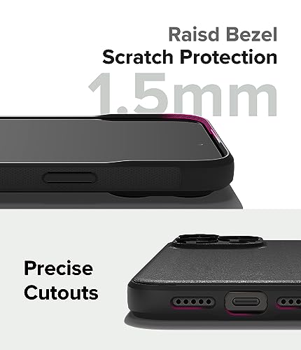 Ringke Onyx for iPhone 15 Pro Max Case, [Feels Good in The Hand] Oil & Dirt Resistant, Individual Lens Covers for Cameras, Non-Slip Enhanced Grip Lightweight Cover - Black | Anti-Fingerprint Texture, Slim & Lightweight Design, Non-Slip Side Pattern for Se