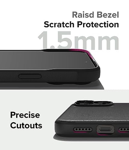 Ringke Onyx for iPhone 15 Pro Max Case, [Feels Good in The Hand] Oil & Dirt Resistant, Individual Lens Covers for Cameras, Non-Slip Enhanced Grip Lightweight Cover - Black | Anti-Fingerprint Texture, Slim & Lightweight Design, Non-Slip Side Pattern for Se